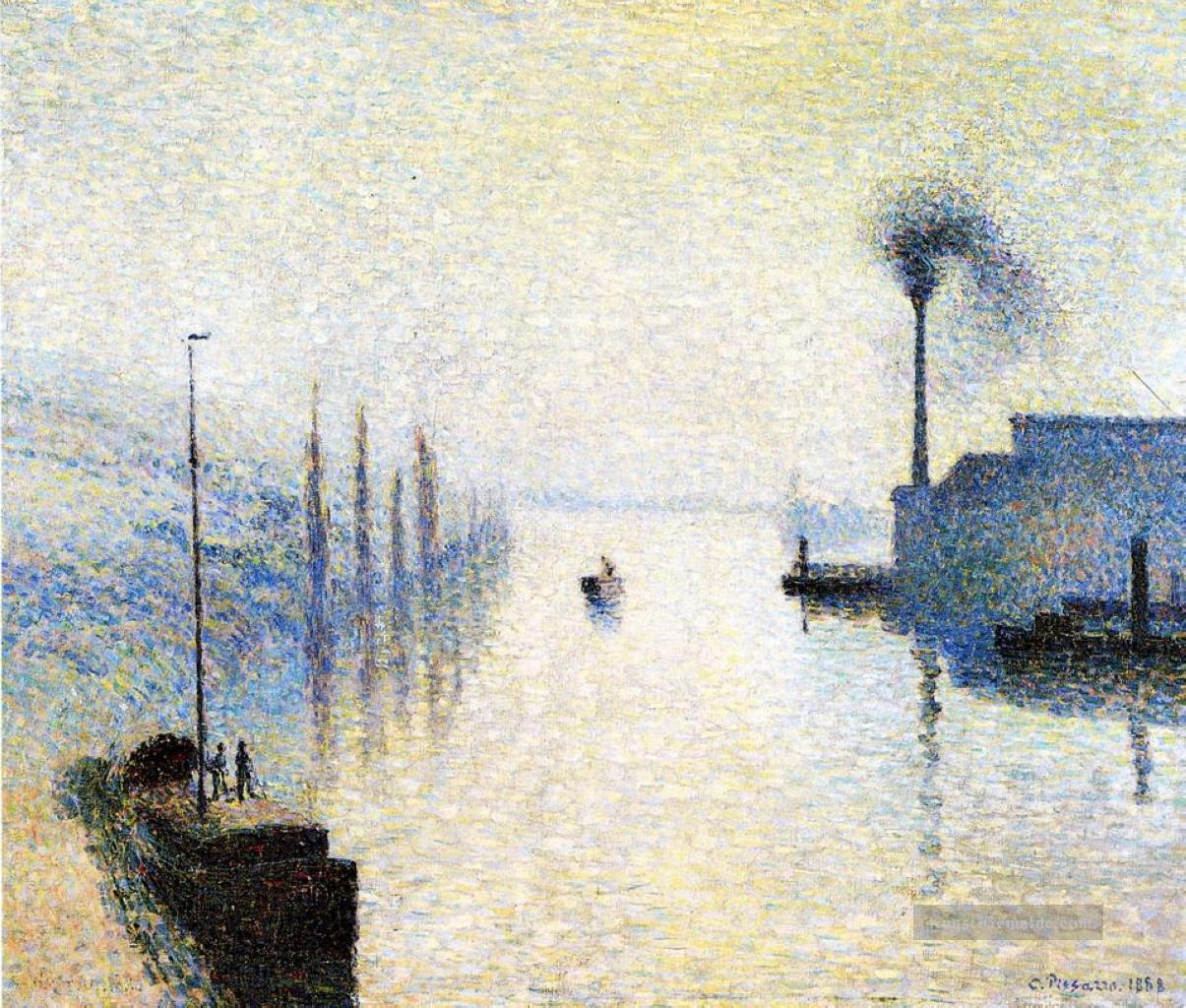 ile lacruix rouen Wirkung von Nebel 1888 Camille Pissarro Ölgemälde
